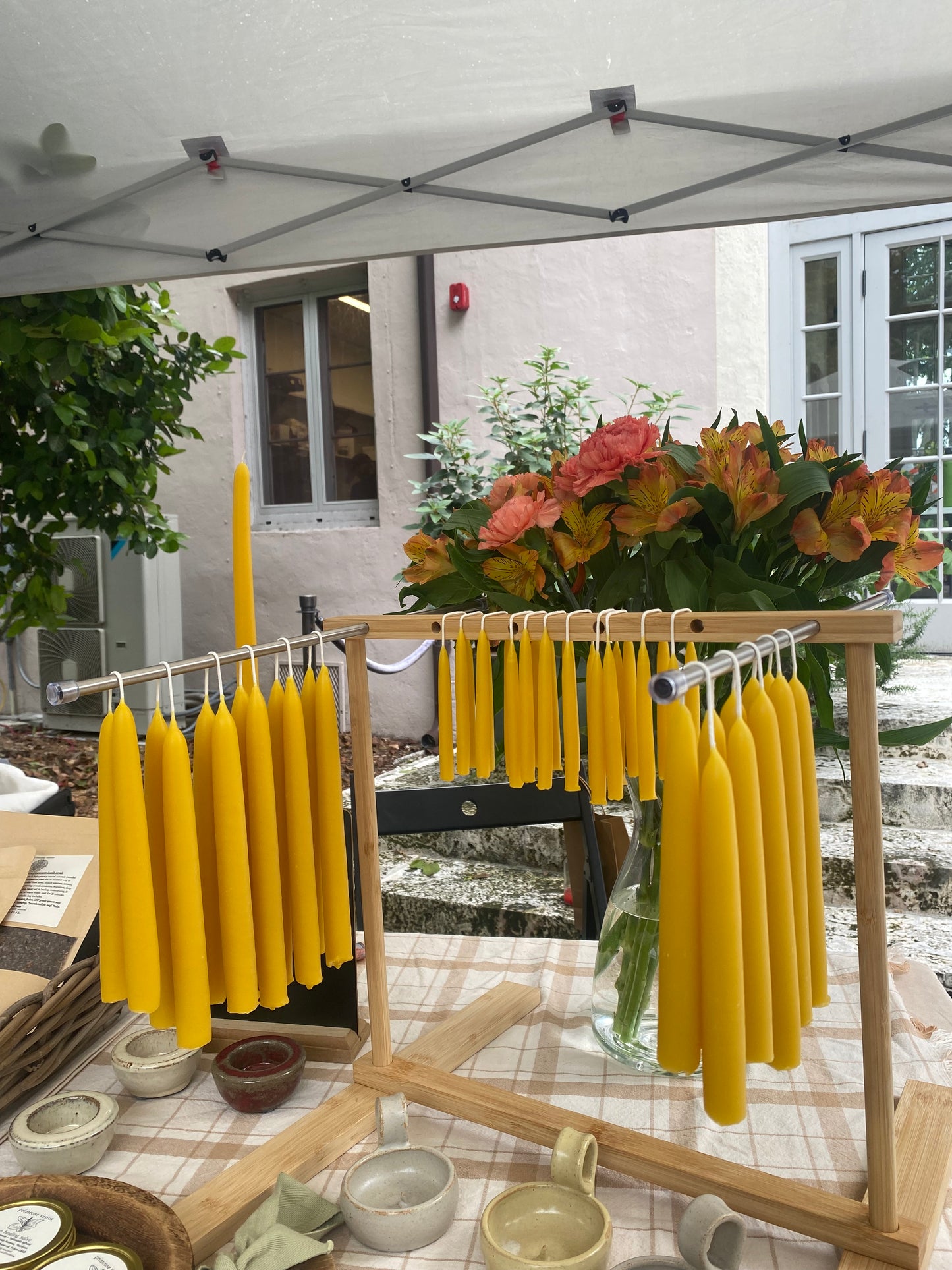 Florida Beeswax Hand-Dipped Taper Candles - 2 Pack