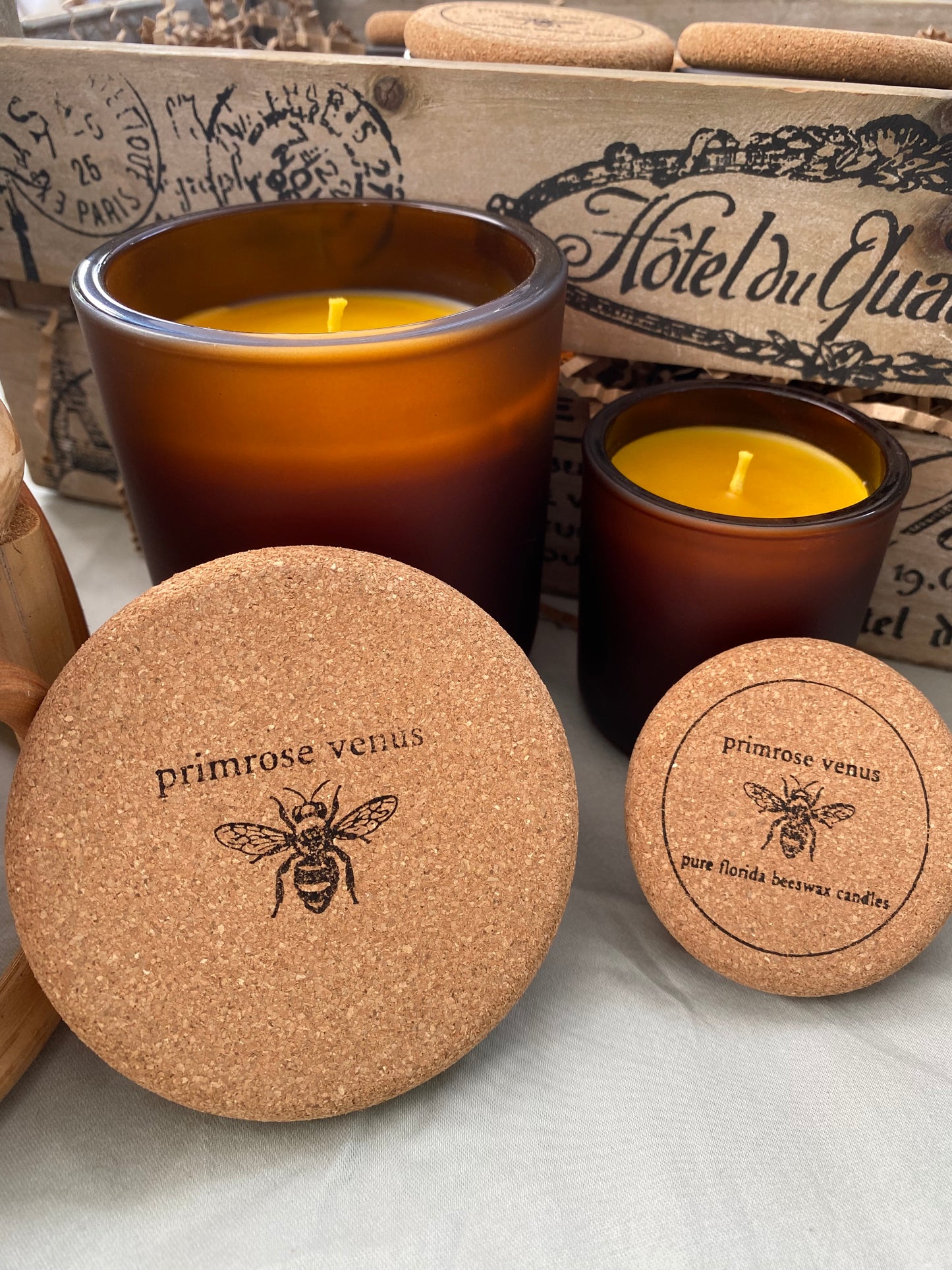 Matte Amber Jar Candle - 100% Florida Beeswax