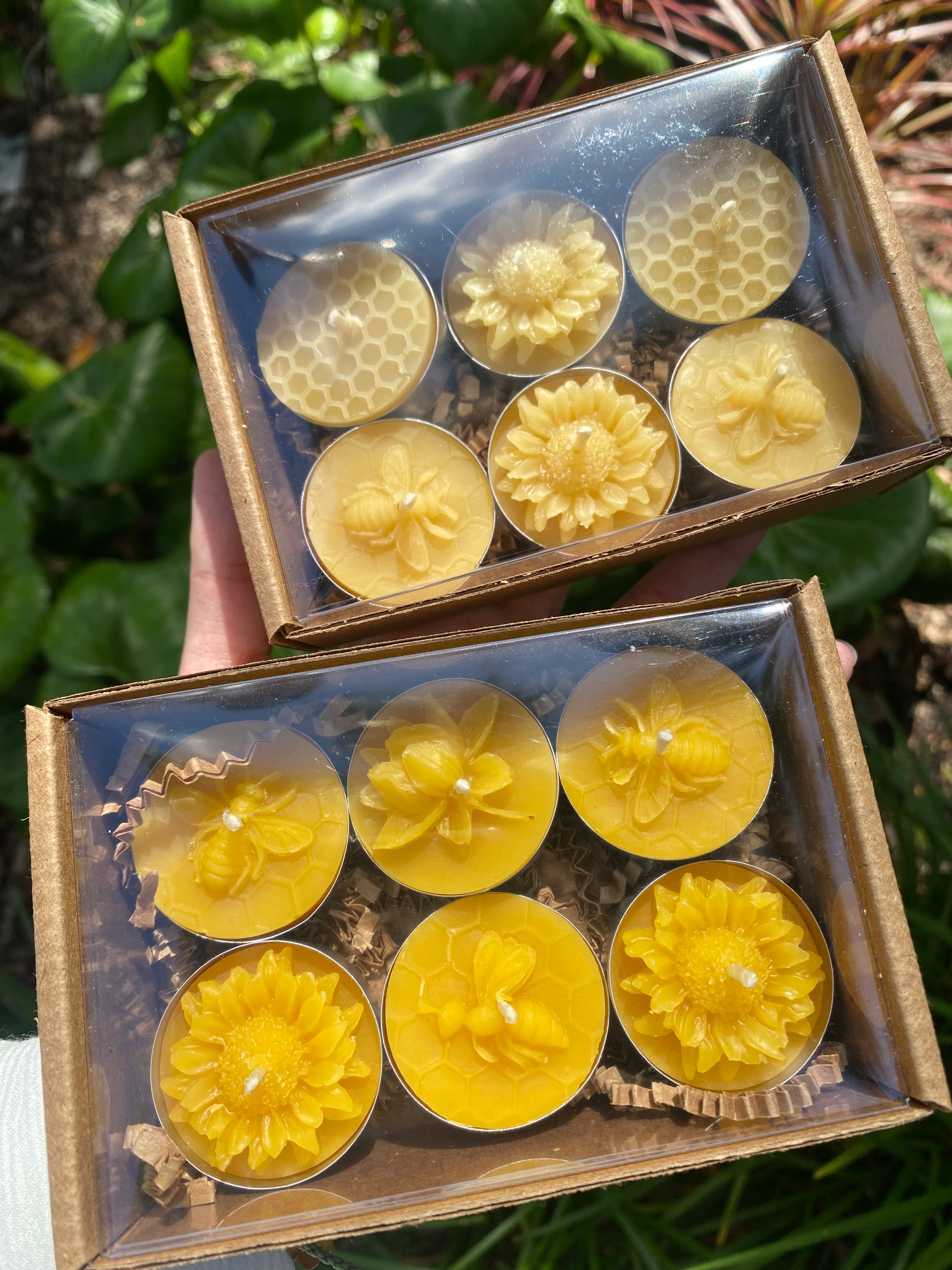 Decorative Garden Beeswax Tealight Candles - 6 Pack – Primrose