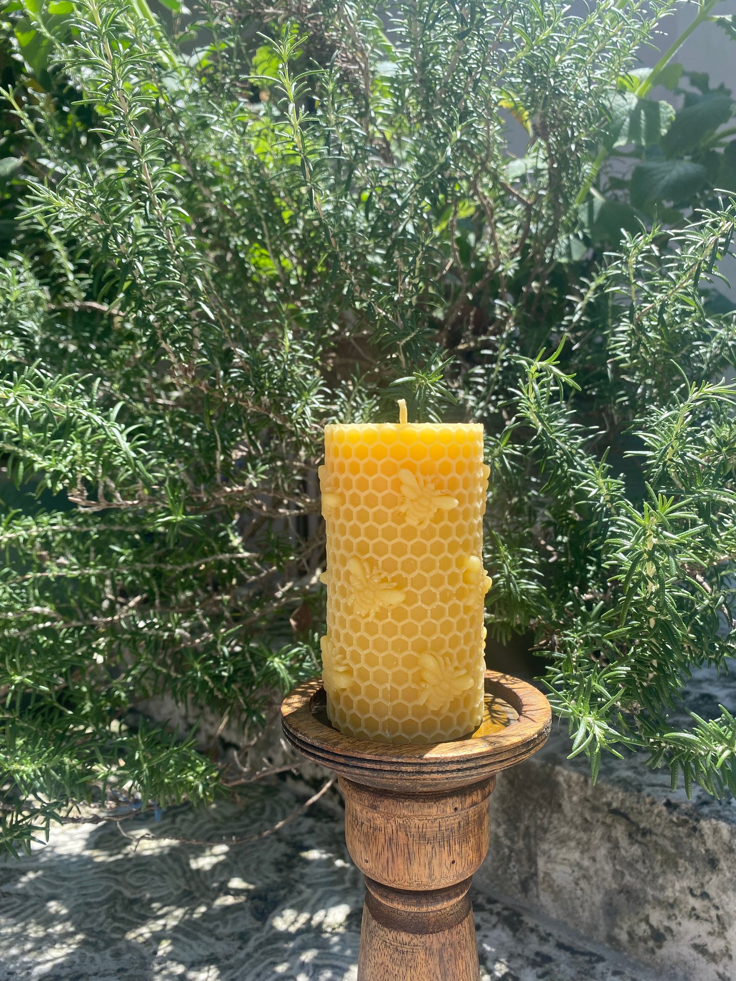Honeycomb - Florida Beeswax Pillar Candle