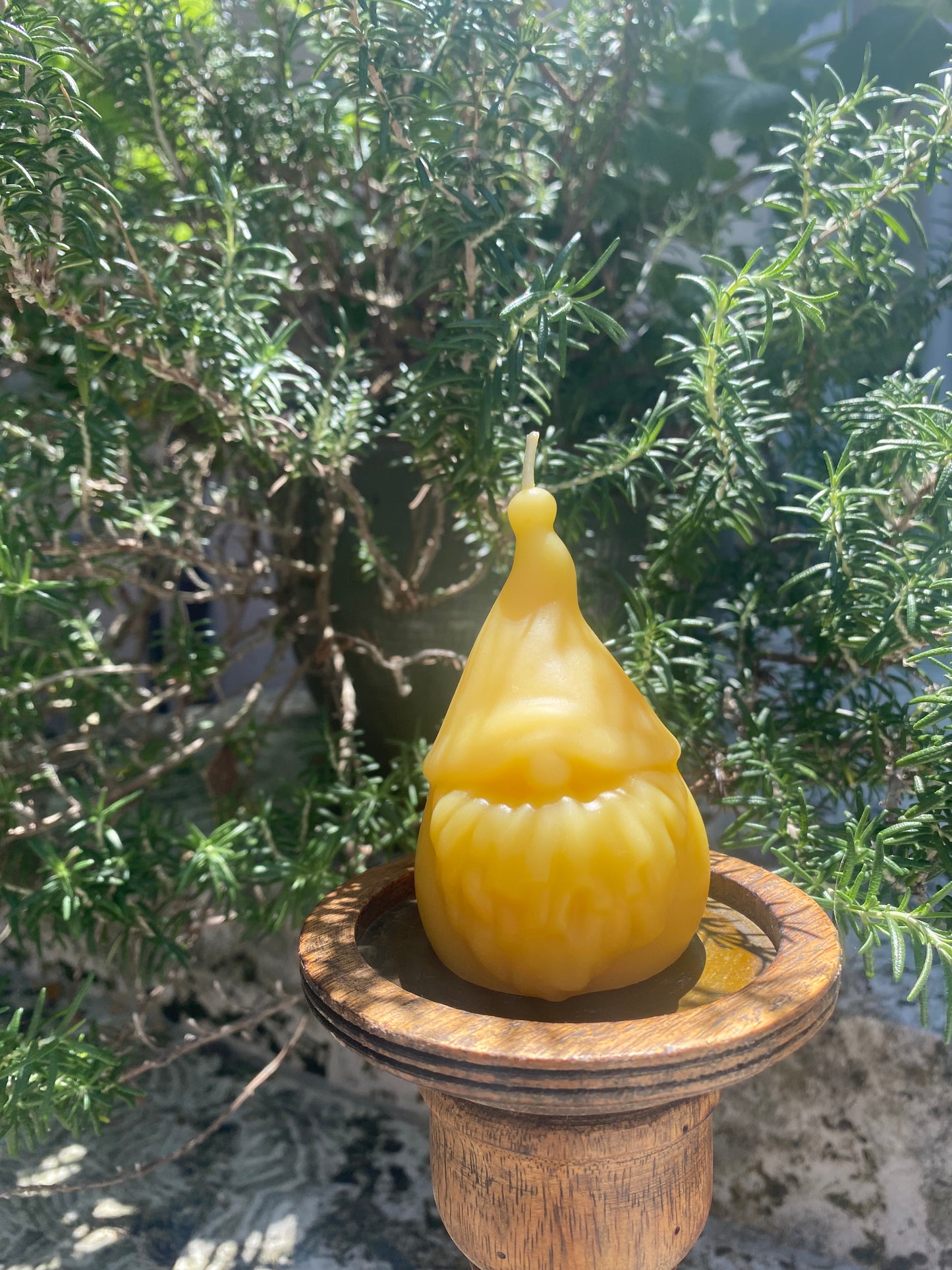 Garden Gnome - Florida Beeswax Pillar Candle