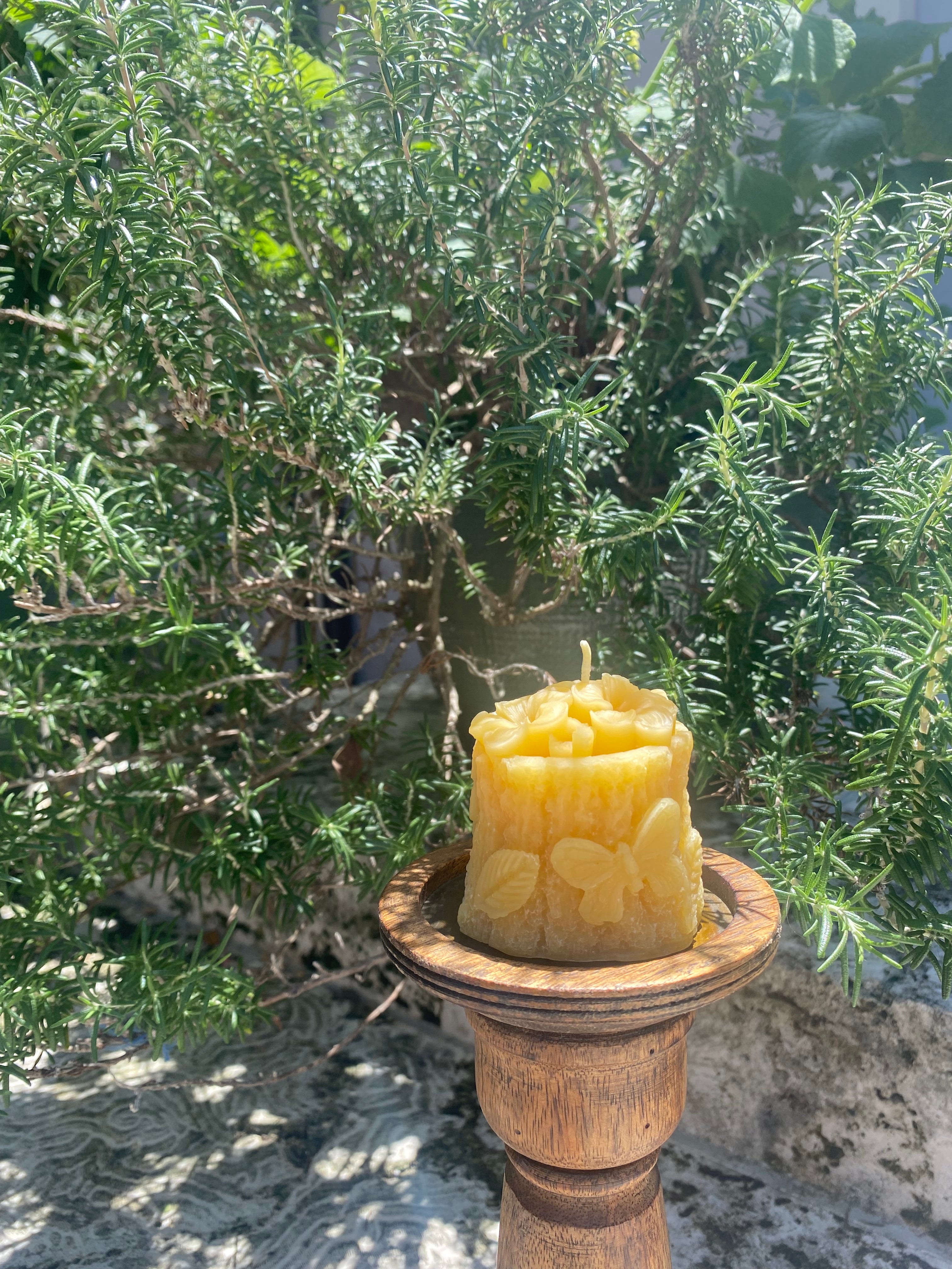 Faerie Garden - Florida Beeswax Pillar Candle – Primrose Venus